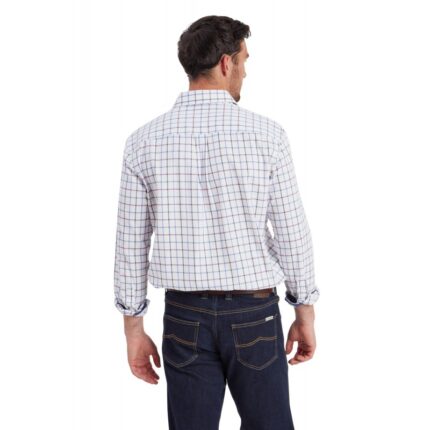 Schoffel Baconsthorpe Tailored Shirt 4008 – Vintage Navy Check Cotton – Mens Clothing - Crep Direct UK