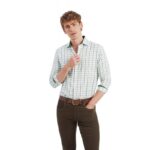 Schoffel Baconsthorpe Tailored Shirt 4008 – Woodland Check Cotton – Mens Clothing - Crep Direct UK