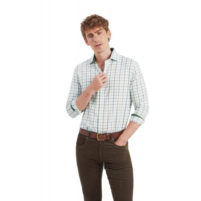 Schoffel Baconsthorpe Tailored Shirt 4008 – Woodland Check Cotton – Mens Clothing - Crep Direct UK
