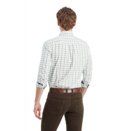 Schoffel Baconsthorpe Tailored Shirt 4008 – Woodland Check Cotton – Mens Clothing - Crep Direct UK