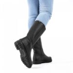 Panama Jack Bambina Boots – Black Leather – Womens Boots - Crep Direct UK