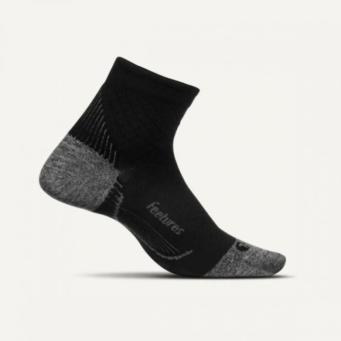 Feetures Plantar Fasciitis Relief Ultra Light Quarter Socks – Black – Mens Clothing - Crep Direct UK