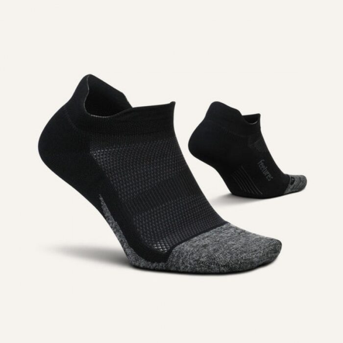 Feetures Elite Light Cushion No Show Tab Socks – Black – Ladies Clothing - Crep Direct UK