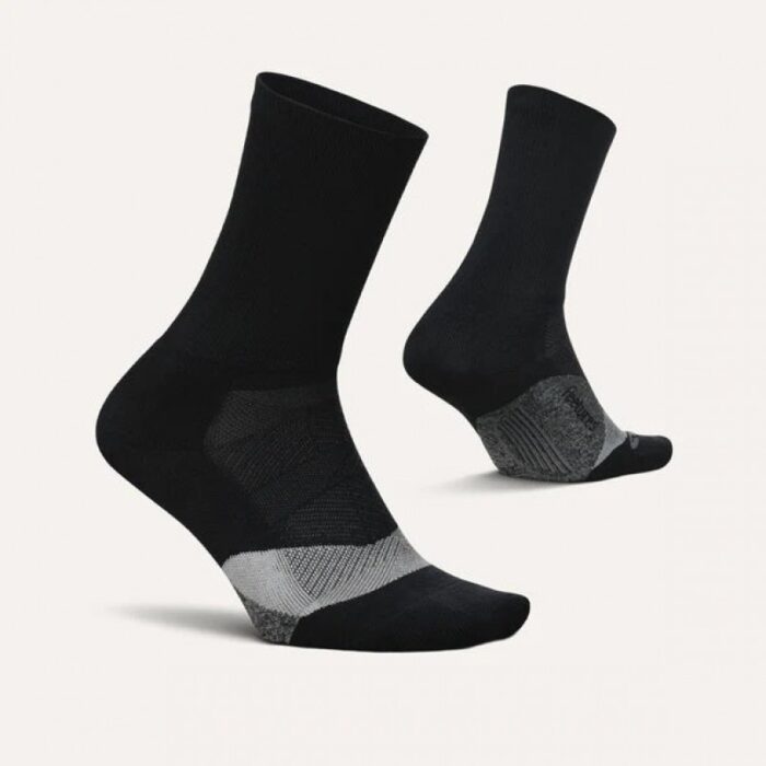 Feetures Elite Light Cushion Mini Crew Socks – Black – Ladies Clothing - Crep Direct UK