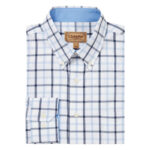 Schoffel Brancaster Classic Shirt 4050 – Imperial Blue Check Cotton – Mens Clothing - Crep Direct UK