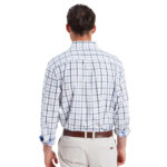 Schoffel Brancaster Classic Shirt 4050 – Imperial Blue Check Cotton – Mens Clothing - Crep Direct UK