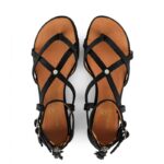 Fairfax and Favor Fairfax & Favor Brancaster Sandals – Black Suede – Womens Sandals, Sliders & Toe Posts - Crep Direct UK