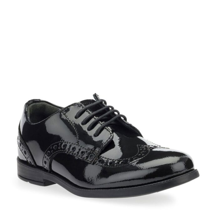 Start-Rite Brogue Snr School Shoes – Black Patent – Girls School Shoes - Crep Direct UK