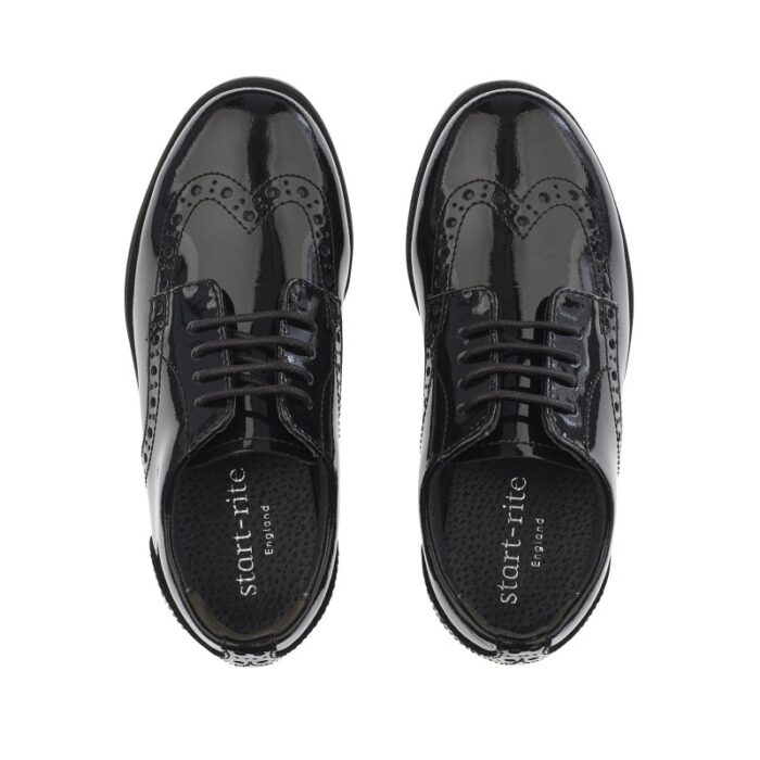 Start-Rite Brogue Snr School Shoes – Black Patent – Girls School Shoes - Crep Direct UK