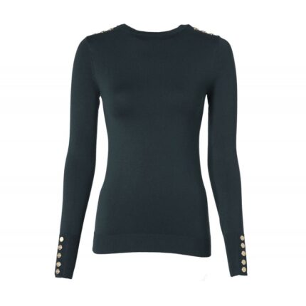 Holland Cooper Buttoned Knit Crew Neck – Deep Emerald – Ladies Clothing - Crep Direct UK Holland Cooper Buttoned Knit Crew Neck – Deep Emerald – Ladies Clothing - Crep Direct UK