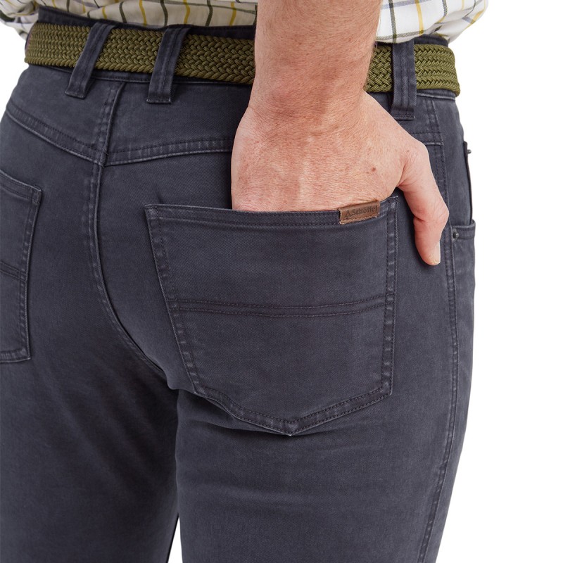 Schoffel Canterbury 5 Pocket Jeans 4215 Regular – Charcoal – Mens Clothing - Crep Direct UK