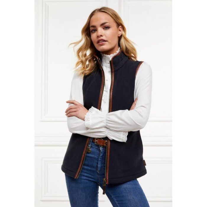 Holland Cooper Country Fleece Gilet – Ink Navy – Ladies Clothing - Crep Direct UK