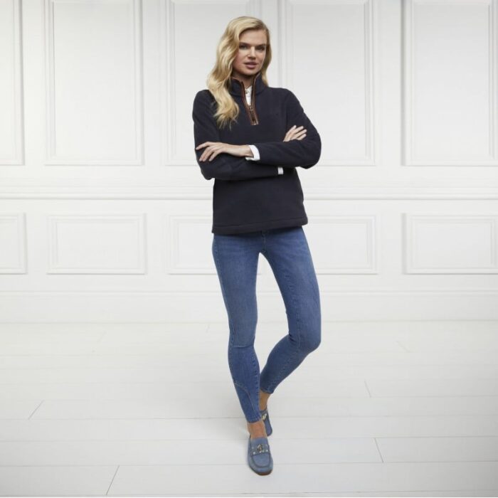 Holland Cooper Country Fleece Half Zip – Ink Navy – Ladies Clothing - Crep Direct UK