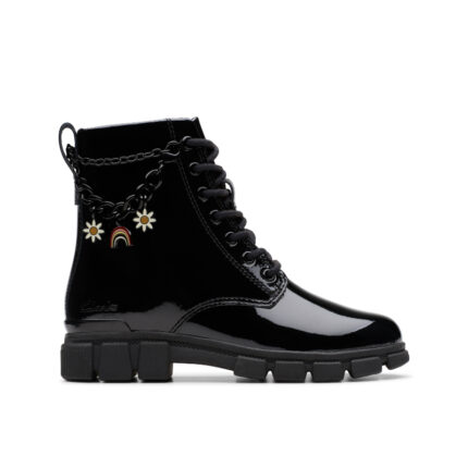 Clarks Evyn Charm Older Boots – Black Patent – Girls Boots - Crep Direct UK Clarks Evyn Charm Older Boots – Black Patent – Girls Boots - Crep Direct UK