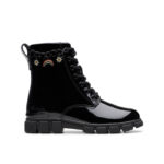 Clarks Evyn Charm Kids Boots – Black Patent – Girls Boots - Crep Direct UK