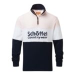 Schoffel Exeter Heritage 1/4 Zip 4045 – Pale Pink Cotton – Mens Clothing - Crep Direct UK