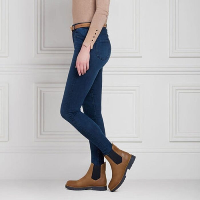 Fairfax and Favor Fairfax & Favor Sheepskin Boudica Ankle Boots – Oak Leather – Womens Boots - Crep Direct UK