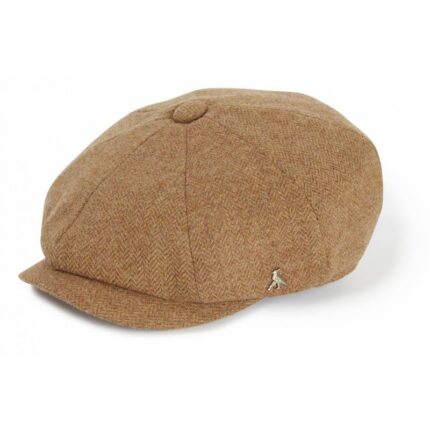 Hicks & Brown Hicks & Brown Felsham Tweed Baker Boy Cap – Russet – Ladies Clothing - Crep Direct UK