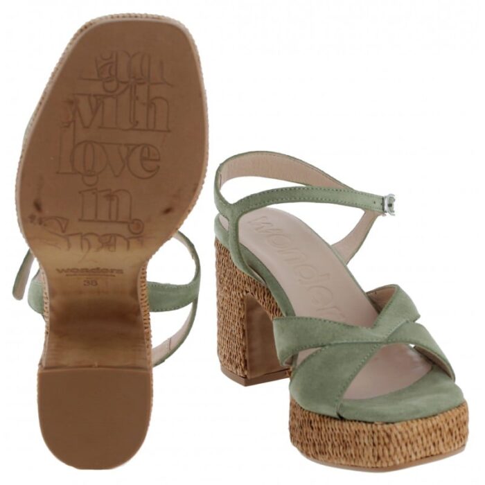 Wonders Giorgia L-1502 High Heel Sandals – Oil Suede – Womens Sandals, Sliders & Toe Posts - Crep Direct UK