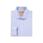 Schoffel Greenwich Tailored Shirt 4091 – Light Blue Micro Check Cotton – Mens Clothing - Crep Direct UK