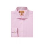 Schoffel Greenwich Tailored Shirt 4091 – Light Pink Micro Check Cotton – Mens Clothing - Crep Direct UK