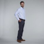 Schoffel Holt Soft Oxford Tailored Shirt 4077 – Pale Stripe Cotton – Mens Clothing - Crep Direct UK