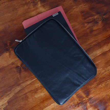 The Golden Boot Golden Boot Leather Portfolio Case - Black Leather - Mens Wallets, Bags and Accessories