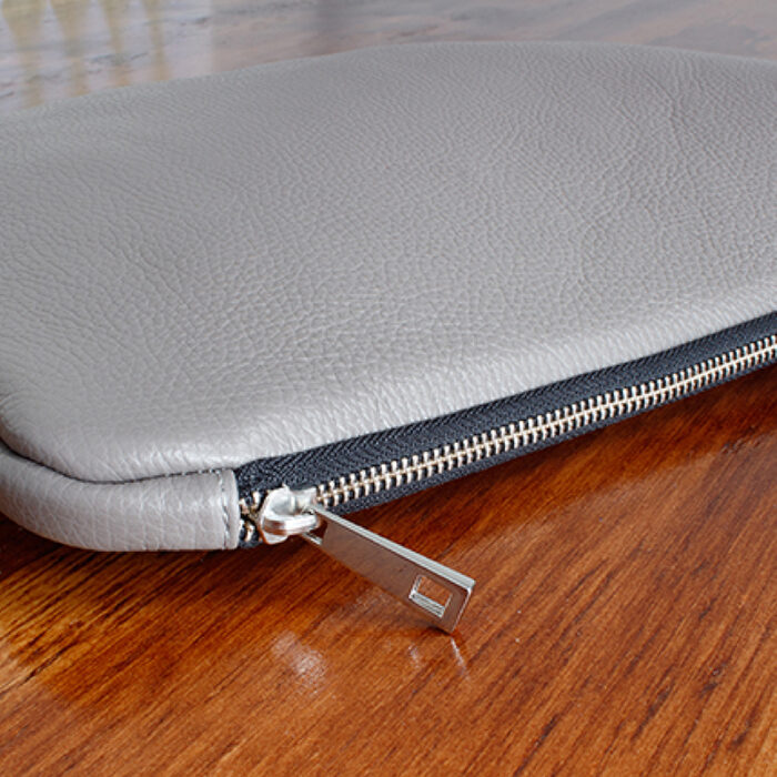The Golden Boot Golden Boot Leather Portfolio Case – Grey Leather – Mens Wallets, Bags and Accessories - Crep Direct UK