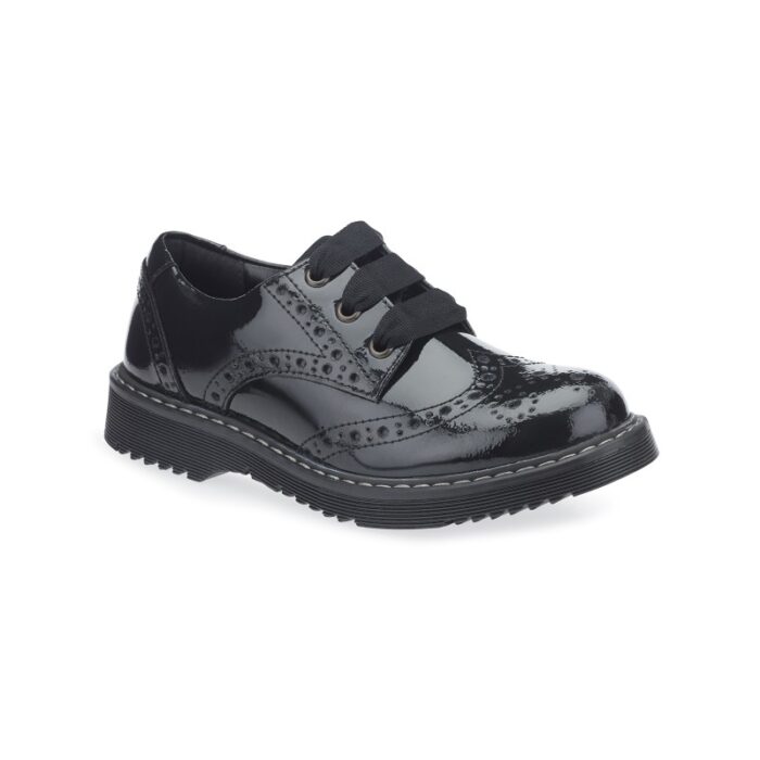 Start-Rite Angry Angels Impulsive School Shoes – Black Patent – Girls School Shoes - Crep Direct UK