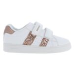 Geox J45LRA Eclyper Trainers – White/Rose Gold – Girls Shoes - Crep Direct UK