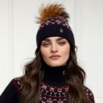 Holland Cooper Jennifer Fairisle Bobble Hat – Ink Navy – Ladies Clothing - Crep Direct UK