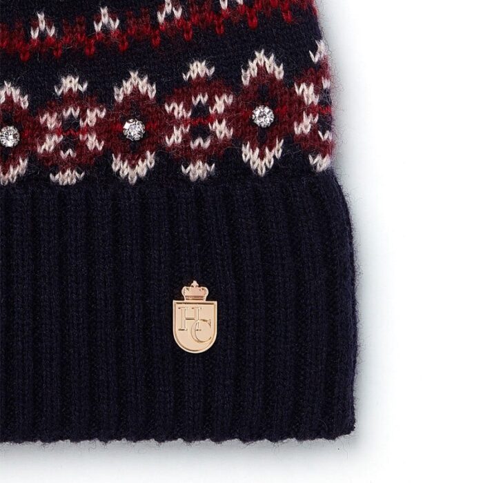 Holland Cooper Jennifer Fairisle Bobble Hat – Ink Navy – Ladies Clothing - Crep Direct UK