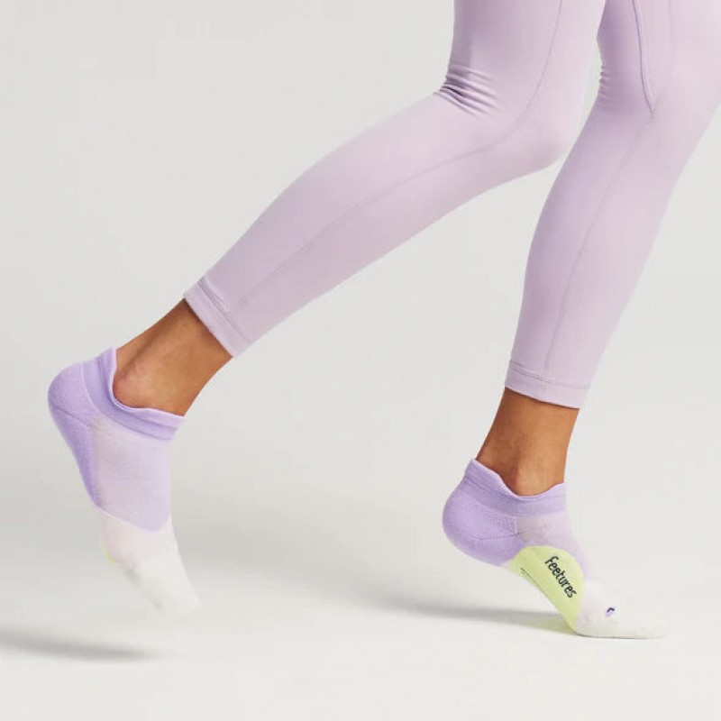 Feetures Elite Light Cushion No Show Tab Socks – Lavender Rush – Ladies Clothing - Crep Direct UK