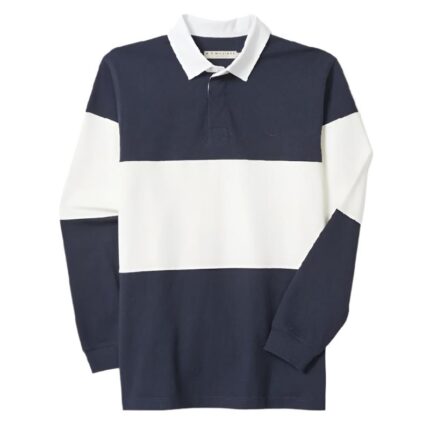R. M. Williams Magnus Rugby Shirt - Navy Cotton - Mens Clothing