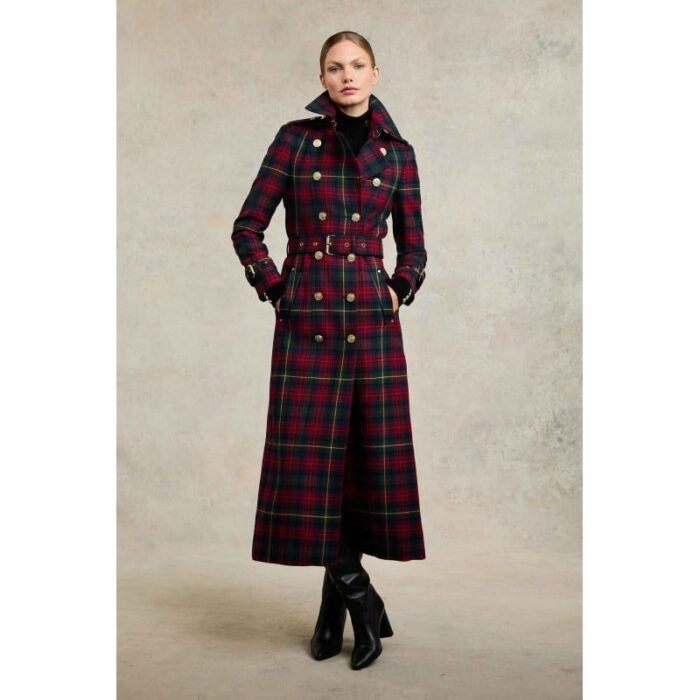 Holland Cooper Full Length Marlborough Trench – Logan Tartan – Ladies Clothing - Crep Direct UK
