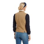 Schoffel Millport Tweed Nehru Waistcoat 4402 – Oak Herringbone Tweed – Ladies Clothing - Crep Direct UK