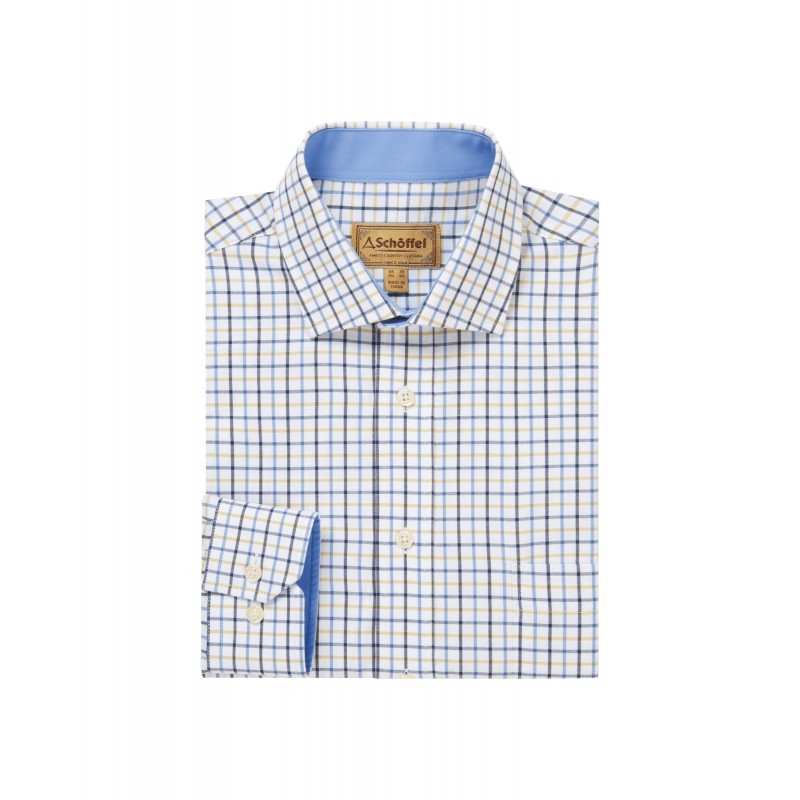 Schoffel Milton Tailored Shirt 4073 – Vintage Navy / Imp Blue Cotton – Mens Clothing - Crep Direct UK Schoffel Milton Tailored Shirt 4073 – Vintage Navy / Imp Blue Cotton – Mens Clothing - Crep Direct UK