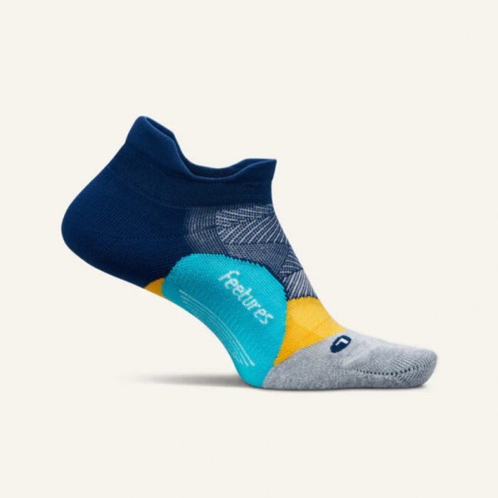 Feetures Elite Light Cushion No Show Tab Socks – Navy Nitro – Mens Clothing - Crep Direct UK