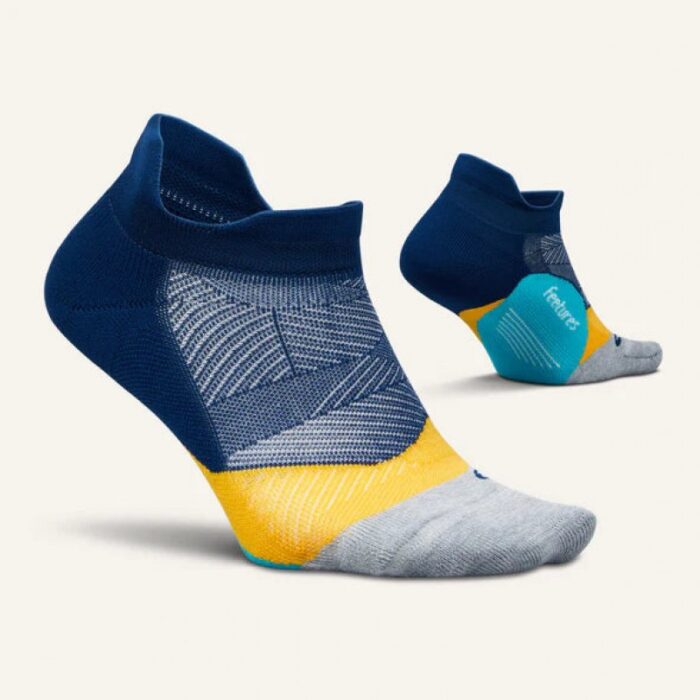 Feetures Elite Light Cushion No Show Tab Socks – Navy Nitro – Mens Clothing - Crep Direct UK