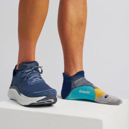 Feetures Elite Light Cushion No Show Tab Socks – Navy Nitro – Mens Clothing - Crep Direct UK