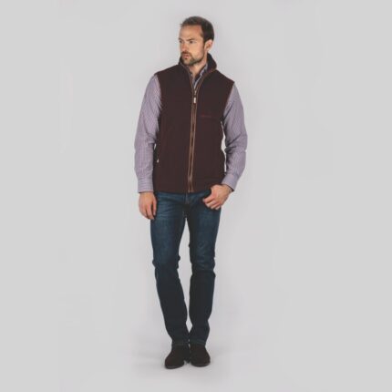 Schoffel Oakham Fleece Gilet 1056 – Claret – Mens Clothing - Crep Direct UK