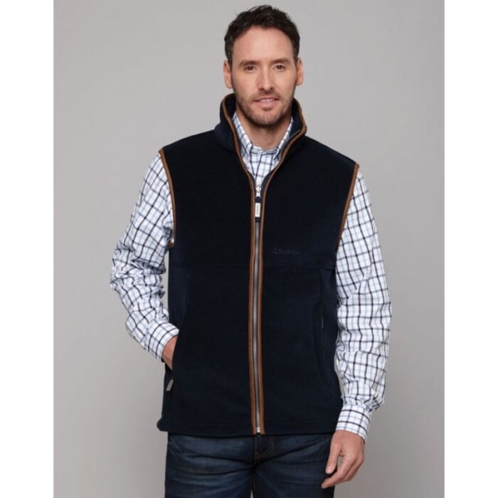Schoffel Oakham Fleece Gilet 1056 – Navy Textile – Mens Clothing - Crep Direct UK