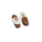 Fairfax and Favor Fairfax & Favor Henley Shearling Lined Slippers – Tan Suede – Womens Slippers - Crep Direct UK