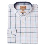 Schoffel Polstead Classic Shirt 4099 – French Navy / Pale Blue / Pale Pink Cotton – Mens Clothing - Crep Direct UK