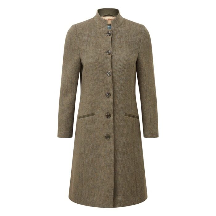 Schoffel Portree Tweed Jacket 2302 – Loden Green Herringbone Tweed – Ladies Clothing - Crep Direct UK