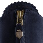 Fairfax and Favor Fairfax & Favor Regular Fit Flat Regina Boots – Navy Suede – Womens Boots - Crep Direct UK