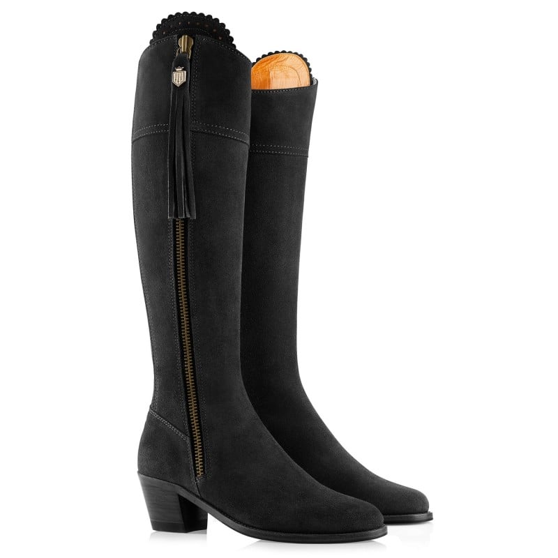 Fairfax and Favor Fairfax & Favor Regular Fit Heeled Regina Boots – Black Suede – Womens Boots - Crep Direct UK Fairfax and Favor Fairfax & Favor Regular Fit Heeled Regina Boots – Black Suede – Womens Boots - Crep Direct UK
