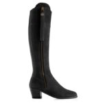 Fairfax and Favor Fairfax & Favor Regular Fit Heeled Regina Boots – Black Suede – Womens Boots - Crep Direct UK
