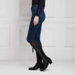 Fairfax and Favor Fairfax & Favor Regular Fit Heeled Regina Boots – Black Suede – Womens Boots - Crep Direct UK