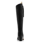 Fairfax and Favor Fairfax & Favor Regular Fit Heeled Regina Boots – Black Suede – Womens Boots - Crep Direct UK